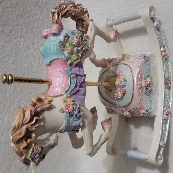 Vintage Musical Carousel Rocking Horse - Picture 9 of 11